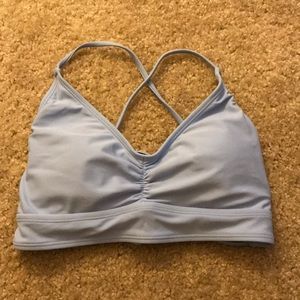 Baby blue longline bralette-style bikini top!